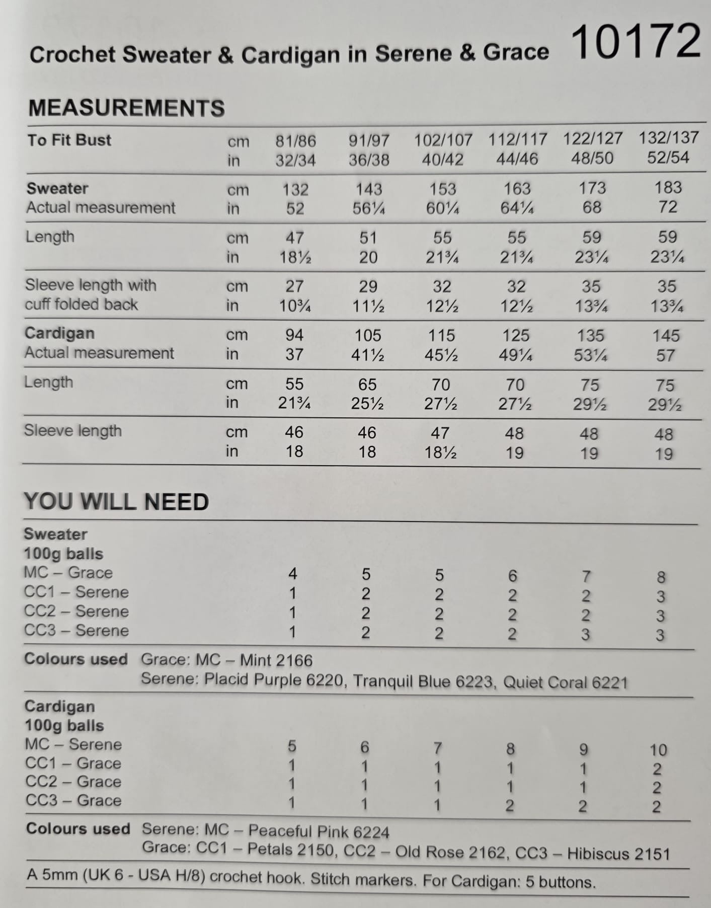 10172 Stylecraft pattern