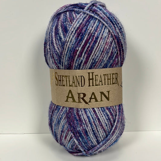 Midnight blues 016 Shetland Heather Aran