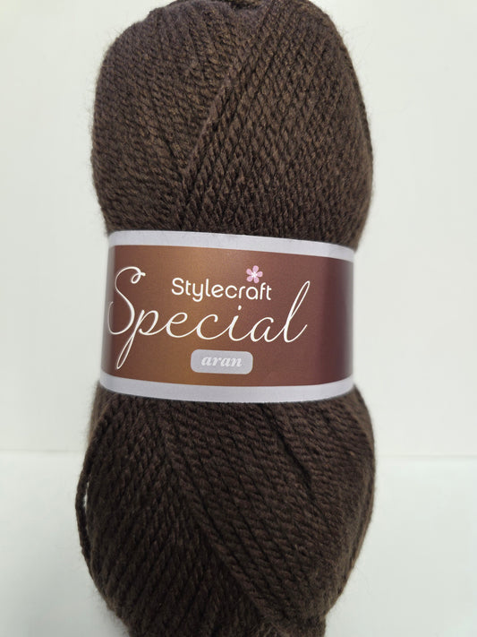 Dark brown Stylecraft special Aran